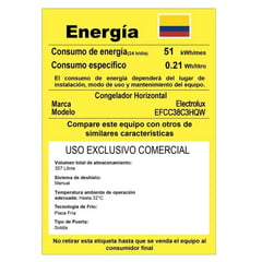 ELECTROLUX - CONGELADOR EFCC38C3HQW 357L DUAL