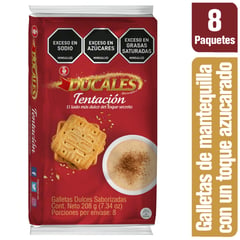 DUCALES - Galletas Tentacion Bolsa x 8 paquetes