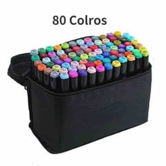 GENERICO - Kit de 80 Lápices Para Colorear Marcadores Doble Punta