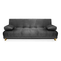 MUEBLES ONLINE - Sofa Cama Sabath 3 posiciones tela gris