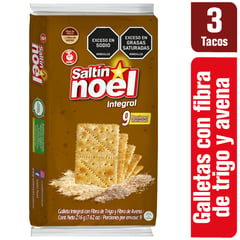 SALTIN NOEL - Galletas Saltín Noel Integral x 9 Paquetes