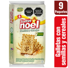 SALTIN NOEL - Galletas Saltín Noel Semillas y Cereales x 9 Paquetes