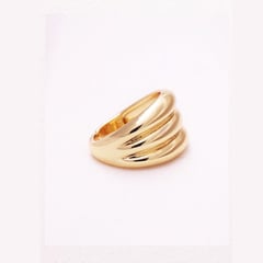 RAVEL - Anillo ajustable dunas dorado