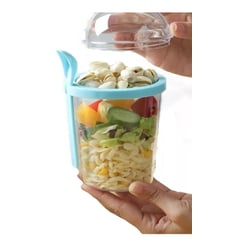 PERSAL - Vaso Recipiente Para Cereal Yogurt Con Cuchara Hermetico