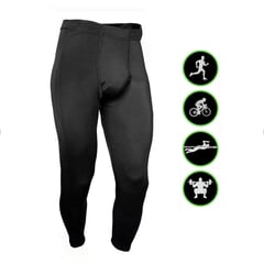 SPORT - Lycra Elástica Para Hombre Pantalón Negro Leggins Deportivo Ajustado