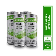 SMIRNOFF - ice green apple 4x250ml