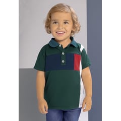 MARKETING PERSONAL - Polo Infantil Masculino Verde Botella Mp 100700