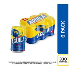 AGUILA - Cerveza Aguila Original 6x330ml