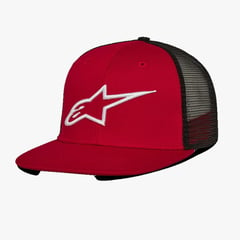 ALPINESTARS - GORRA CORP TRUCKER ROJO NEGRO AJUSTABLE