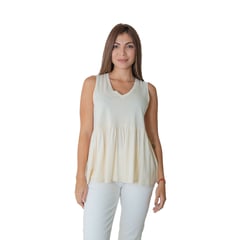 DKNY - Blusa para Dama Blanco