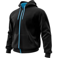 SEVEN ONE - Hoodie Buzo con cremallera Algodon Perchado 280Gr - Hombre