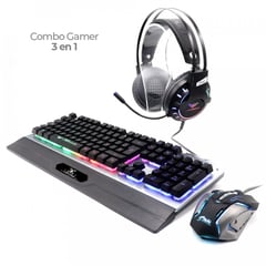 JYR TECHNOLOGY - COMBO GAMER JYR MONSTER 3 En 1 MOUSE + TECLADO + DIADEMA CTMGJR-012