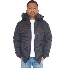 VOYPRE - Chaqueta Para Hombre Negra Con Interior En Tela Ovejera