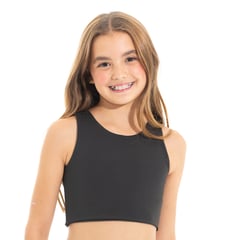 NAUTY BLUE - Crop Top Negro Para Niñas 50931