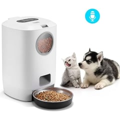 GENERICO - Comedero Dispensador Automatico Para Perros Gatos Voz