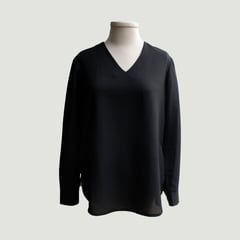 L Y H - Blusa Para Mujer Manga Larga Negro Marca L&H