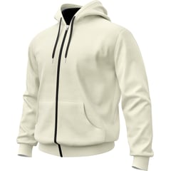 SEVEN ONE - Hoodie Buzo con cremallera Algodon Perchado 280Gr - Hombre