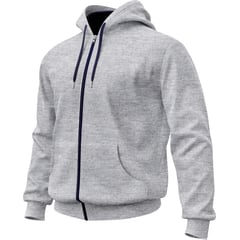 SEVEN ONE - Hoodie Buzo con cremallera Algodon Perchado 280Gr - Hombre