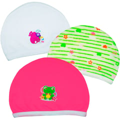 GENERICO - Juego gorros x 3 para bebe niña glotoncitos - multicolor