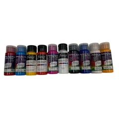 FRANCO ARTE - Set X 10 Pinturas Acrílicas, Colores Surtidos 60 ml Franco.