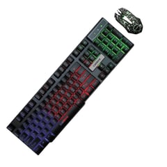 GENERICO - Combo Teclado Y Mouse Gamer RGB Cable USB de 104 teclas - 9122