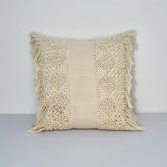 NOSSARENA - Funda bohemio macrame 50x50cm Beige