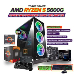 AMD - PC GAMER RYZEN 5 5600G/ GRAFICA RX6600 8GB / RAM 32GB/ 512GB SSD M.2