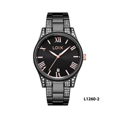 LOIX - Reloj mujer L1260-2 Pavonado negro con tablero negro