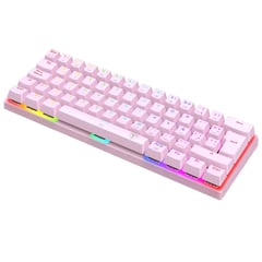 T DAGGER - Teclado Gamer Mecánico T-DAGGER T-TGK321 Arena 60% Compacto Rosa