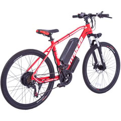 GENERICO - Bicicleta Eléctrica MTB Roja 30km Litio Rin 26 + Garantía