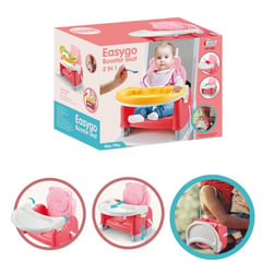 GENERICO - Silla Comedor Para Bebe Bandeja Extraíble 2 En 1-ROSADO