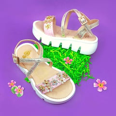 PAPOS - Sandalias Niñas para Primavera Rosa Teen