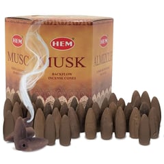 HEM - Incienso Conos De Reflujo Aroma Musk Caja x 40