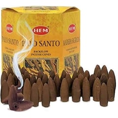 HEM - Incienso Conos De Reflujo Aroma Palo Santo Caja x 40 - Amatista Boutique