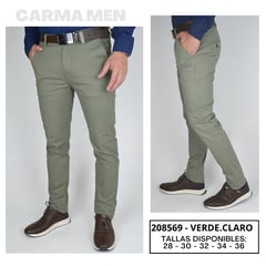 GENERICO - Pantalon dril licrado para hombre clasico colores drill elegante