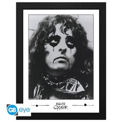 ABYSS PRODUCTS - CUADRO DE ALICE COOPER - BLACKWHITE FRAMED PRINT