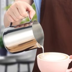 GENERICO - Jarra Barismo Latte Espumadora Acero 600ml + Lápiz Decorati