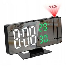 GENERAL - Reloj Despertador Digital DS-3718LW Proyector Hora Blanco