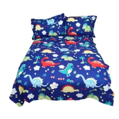 JKASSEM - Juego De Sabana Infantil Cama Sencilla, estampados dinosaurio niño