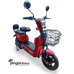 BIOBICI - Bicicleta Eléctrica Pingüi s 2024 Color Rojo 350W