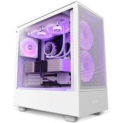 NZXT - Caja ATX H5 Flow RGB Blanco