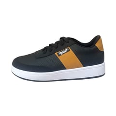 XIAN SHOES - Bolichero Hombre Ref C14 Negro Mostaza