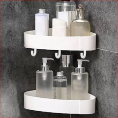 CHINA GLAZE - Estante Organizador Baño Cocina Esquinero Plastico Adhesivo