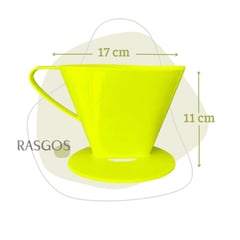 MELITTA - Pour Over 4 Verde Limón Viajero Pequeño Cono Café