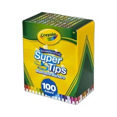 CRAYOLA - Set De Marcadores Super Tips Lavables 100 Unidades