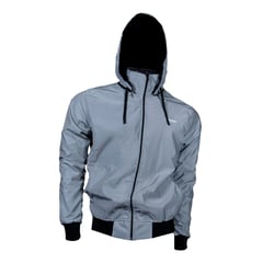 SUPER OPEN - Chaqueta Unisex Reflectiva Gris Talla a Elegir