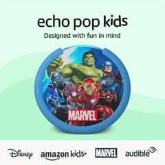 AMAZON - Echo Pop Kids Marvel- Con Alexa - Super Precio Color Marvel Azul
