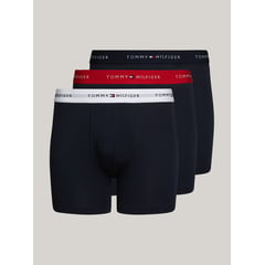 TOMMY HILFIGER - Paquete Azul De 3 Calzoncillos Bóxer Essential Con Logo