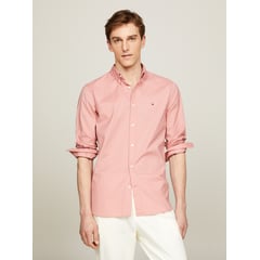 TOMMY HILFIGER - Camisa Naranja TH Flex slim con microestampadoTommy Hilfiger