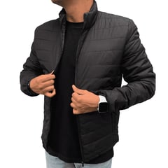 GENERICO - Chaqueta Hombre Invierno Impermeable Negra